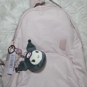 Pink BAGSMART Backpack with Plush Keychain